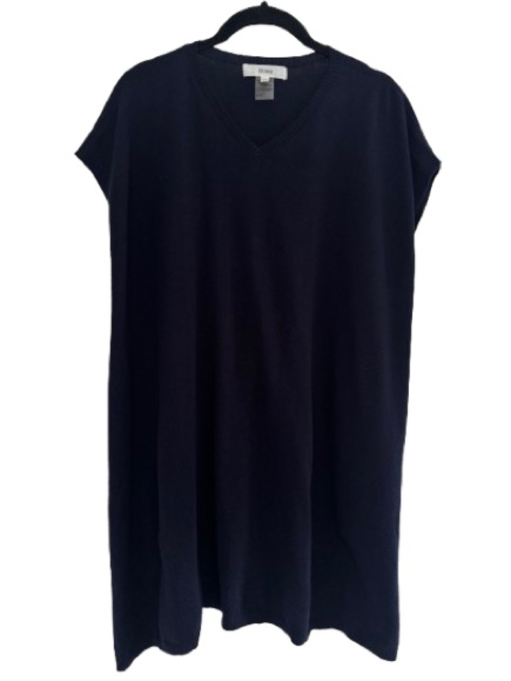 Storq Navy Blue Sleeveless V Neck Tunic Top Maternity Breastfeeding Minimalist
